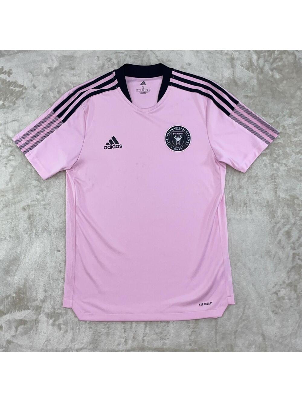 Adidas Inter Miami CF Training Soccer Jersey Men’s Size Small Pink Primegreen